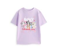 Bluey Girl's Short Sleeved T-Shirt | Girls Lilac | Official Merch in Purple | Size: 2-3 Years Bluey Purple 2-3 Years