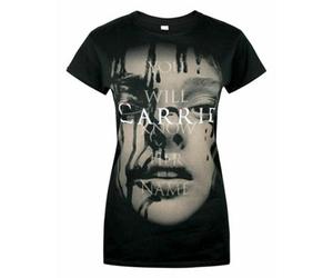 Vanilla Underground Carrie Womens Black Character Short Sleeved T-Shirt (Large)