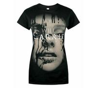 Vanilla Underground Carrie Womens Black Character Short Sleeved T-Shirt (Medium)