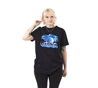 Casper Unisex Black Short Sleeved T-Shirt | Friendly Ghost Graphic Tee | Classic Cartoon Character Top for Men and Women | Retro Casper & Friends Apparel Gift