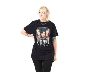 Vanilla Underground Charmed Smoke Unisex Black Short Sleeved Graphic Tee | Mystical Charm Design T-Shirt for Men & Women | Witchcraft Inspired Clothing | Occult Symbol Top