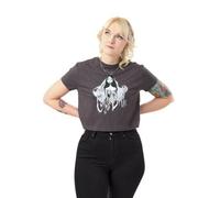 Vanilla Underground Corpse Bride Womens Grey Character Cropped Short Sleeved T-Shirt (Large)