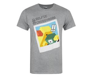 Vanilla Underground Crossy Road Mens Grey Selfie Short Sleeved T-Shirt (Medium)