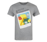 Vanilla Underground Crossy Road Mens Grey Selfie Short Sleeved T-Shirt (Small)