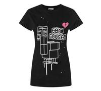 Vanilla Underground Crossy Road Womens Black Emo Goose Short Sleeved T-Shirt (Large)