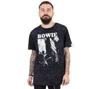 Vanilla Underground David Bowie Mens Black Bowie Short Sleeved T-Shirt (Large)