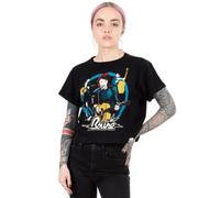 Vanilla Underground David Bowie Womens Black Character Short Sleeved T-Shirt (Small)
