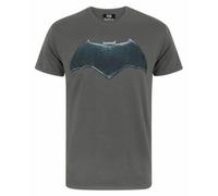 Vanilla Underground Dc Comics Mens Grey Batman Logo Short Sleeved T-Shirt (Small)