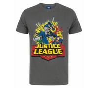 Vanilla Underground Dc Comics Mens Grey Justice League Short Sleeved T-Shirt (Xx-Large)