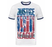 Vanilla Underground Dc Comics Mens White Justice League Short Sleeved T-Shirt (Small)