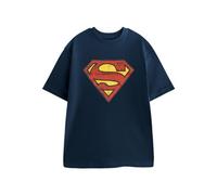Vanilla Underground Dc Comics Superman Mens Blue Classic Logo Short Sleeved T-Shirt (Medium)