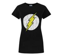 Vanilla Underground Dc Comics Womens Black Batman Distressed Logo Short Sleeved T-Shirt (Xx-Large)