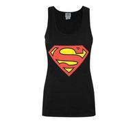 Vanilla Underground Dc Comics Womens Black Superman Logo Vest (X-Large)