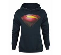 Vanilla Underground Dc Comics Womens Blue Superman Hoodie (X-Small)