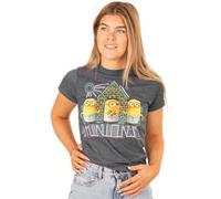 Vanilla Underground Despicable Me Womens Grey Minions Short Sleeved T-Shirt (Large)