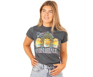 Vanilla Underground Despicable Me Womens Grey Minions Short Sleeved T-Shirt (Large)