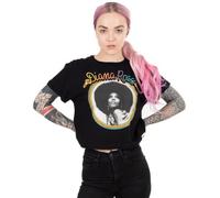 Vanilla Underground Diana Ross Womens Black Character Cropped Short Sleeved T-Shirt (Medium)