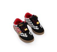 Vanilla Underground Disney Cars Lightning McQueen Boys Hook & Loop Trainers | Black Red Fastening Shoes with Character Graphic | Checkered Panel Everyday Footwear | Disney Merch