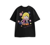 Disney Lizzie McGuire Womens Black Short Sleeved T-Shirt | Crew Neck Graphic Tee | Casual Wear Merch - Medium