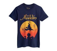 Vanilla Underground Disney Mens Blue Aladdin Short Sleeved T-Shirt (Medium)