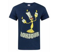 Vanilla Underground Disney Mens Blue Lumiere Short Sleeved T-Shirt (Small)