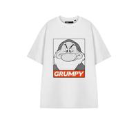 Vanilla Underground Disney Snow White & The Seven Dwarfs Mens White Grumpy Short Sleeved T-Shirt (Medium)