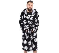 Vanilla Underground Disney The Nightmare Before Christmas Mens Black Jack Skellington Bathrobe (Medium)