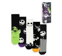 Vanilla Underground Disney The Nightmare Before Christmas Unisex Black Jack Skellington Calf Socks Set Of 5 (4-8 Uk)
