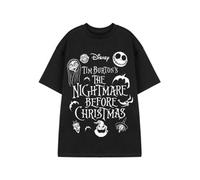 Vanilla Underground Disney The Nightmare Before Christmas Unisex Black Multi Character Short Sleeved T-Shirt (Xx-Large)