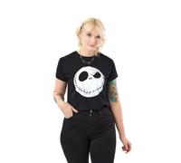 Disney The Nightmare Before Christmas Jack Crop Top Cropped Short Sleeved T-Shir