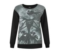 Disney The Nightmare Before Christmas Womens Black Jack Skellington Christmas Jumper - Medium