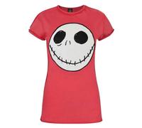 Vanilla Underground Disney The Nightmare Before Christmas Womens Red Jack Skellington Short Sleeved T-Shirt (Small)