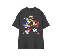 Disney Mickey Mouse Unisex Grey Short Sleeved T-Shirt | Classic Cartoon Characters Graphic Tee | Kids & Adults Apparel | Mickey, Minnie, Donald & Goofy Retro Top