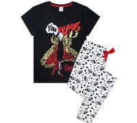 Vanilla Underground Disney Womens Black Cruella De Vil T-Shirt And Lounge Pants (Small)