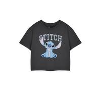 Vanilla Underground Disney Womens Grey College Crop Cropped Short Sleeved T-Shirt (X-Large)