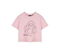 Vanilla Underground Disney Womens Pink Linear Cropped Short Sleeved T-Shirt (Large)