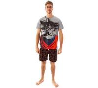 Vanilla Underground Dragon Ball Z Mens Grey Goku Short Sleeve Short Leg Pyjama Set (Small)