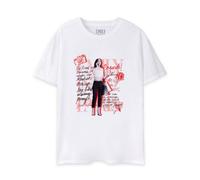Vanilla Underground Emily In Paris Womens White Mono Typography Short Sleeved T-Shirt (Small)