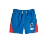 Vanilla Underground England Football Team Crest Blue Swim Shorts | Boys Elastic Waistband Drawstring Swimwear | Classic Beachwear with Logo | Sports Apparel - 2-3 Years