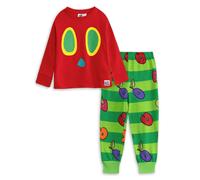 Vanilla Underground Eric Carle Unisex Kids Red The Very hungry Caterpillar Long Sleeve Long Leg Pyjama Set - 5-6 Years