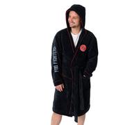 Vanilla Underground Foo Fighters Mens Black Logo Hooded Bathrobe (X-Large)