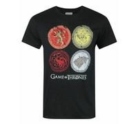 Vanilla Underground Game Of Thrones Mens Black House Crests Short Sleeved T-Shirt (Small)