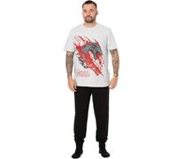 Vanilla Underground Game Of Thrones Mens White Dragon Graphic Short Sleeve Long Leg Pyjama Set (Small)