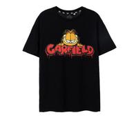 Vanilla Underground Garfield Mens Black Graffiti Short Sleeved T-Shirt (Xx-Large)