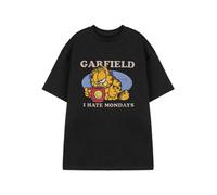 Vanilla Underground Garfield Mens Black I Hate Mondays Short Sleeved T-Shirt (Small)