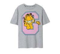 Vanilla Underground Garfield Mens Grey Collegiate Short Sleeved T-Shirt (Large)