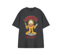 Vanilla Underground Garfield Mens Grey Eat Your Heart Out Short Sleeved T-Shirt (Medium)