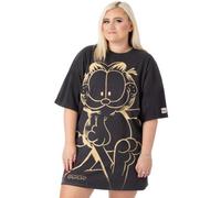 Vanilla Underground Garfield Womens Grey Character Oversized Short Sleeved T-Shirt (Medium)