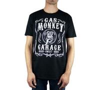 Vanilla Underground Gas Monkey Garage Mens Black Logo Short Sleeved T-Shirt (Medium)
