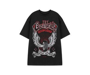 Vanilla Underground Gas Monkey Garage Mens Black Winged Tyre Short Sleeved T-Shirt (Xx-Large)